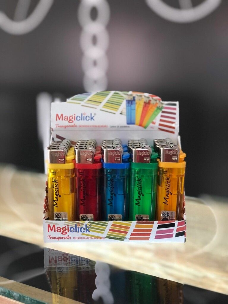 ENCENDEDOR MAGICLIK TRANSPARENTE X 25 