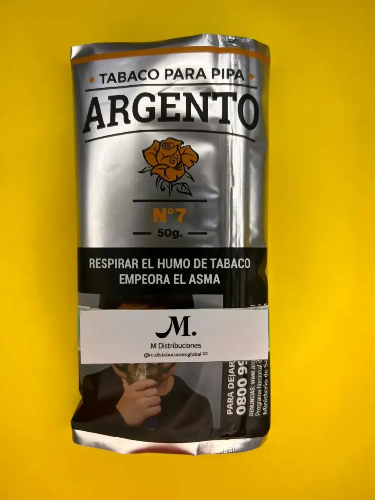 TABACO ARGENTO 7 DUO p/pipa